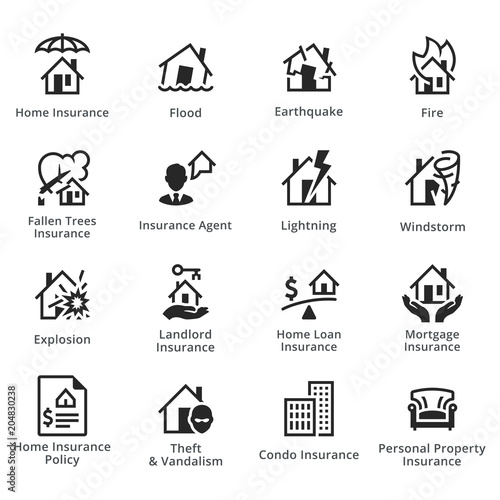Home Insurance Icons - Set 1