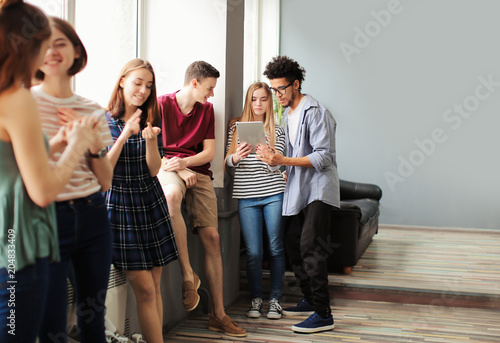Students resting together i...