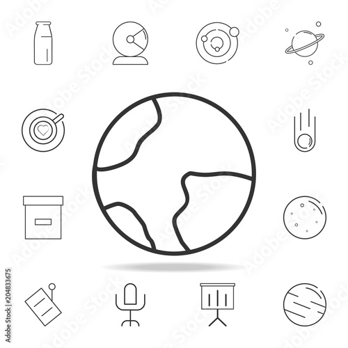 Earth Line icon. Detailed set of web icons and signs. Premium graphic design. One of the collection icons for websites  web design  mobile app