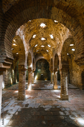 Photography The ruins of the Arab baths in town of Ronda, Andalusia, Spain