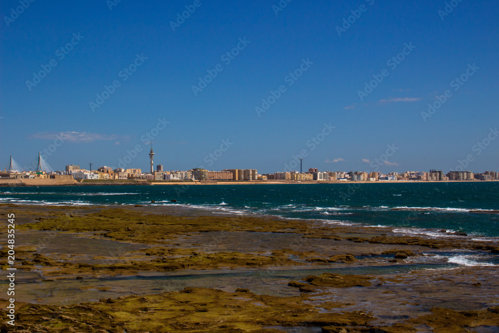 Cadiz view. A sunny day in Cadiz. Andalusia, Spain.