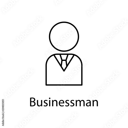 businessman icon. Element of web icon with name for mobile concept and web apps. Detailed businessman icon can be used for web and mobile. Premium icon