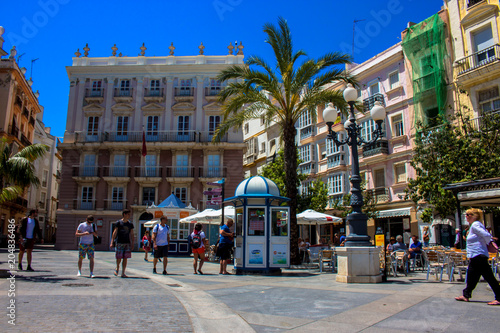 Street. A sunny day in the street of Cadiz. Andalusia, Spain. Picture taken – 6 may 2018.