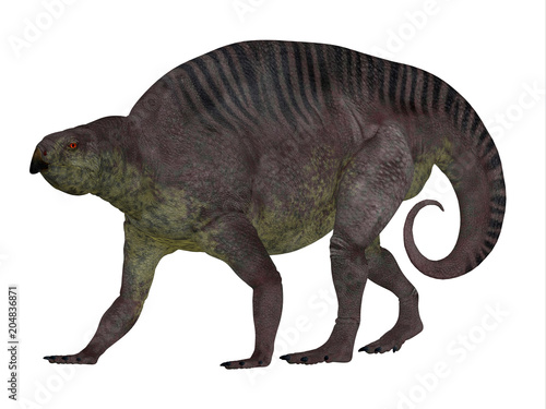 Lotosaurus Dinosaur Side Profile - Lotosaurus adentis was a herbivorous poposauroid dinosaur that lived in China during the Triassic Period. © Catmando