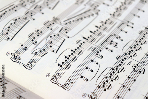 Sheet Music - Musical Notes on paper