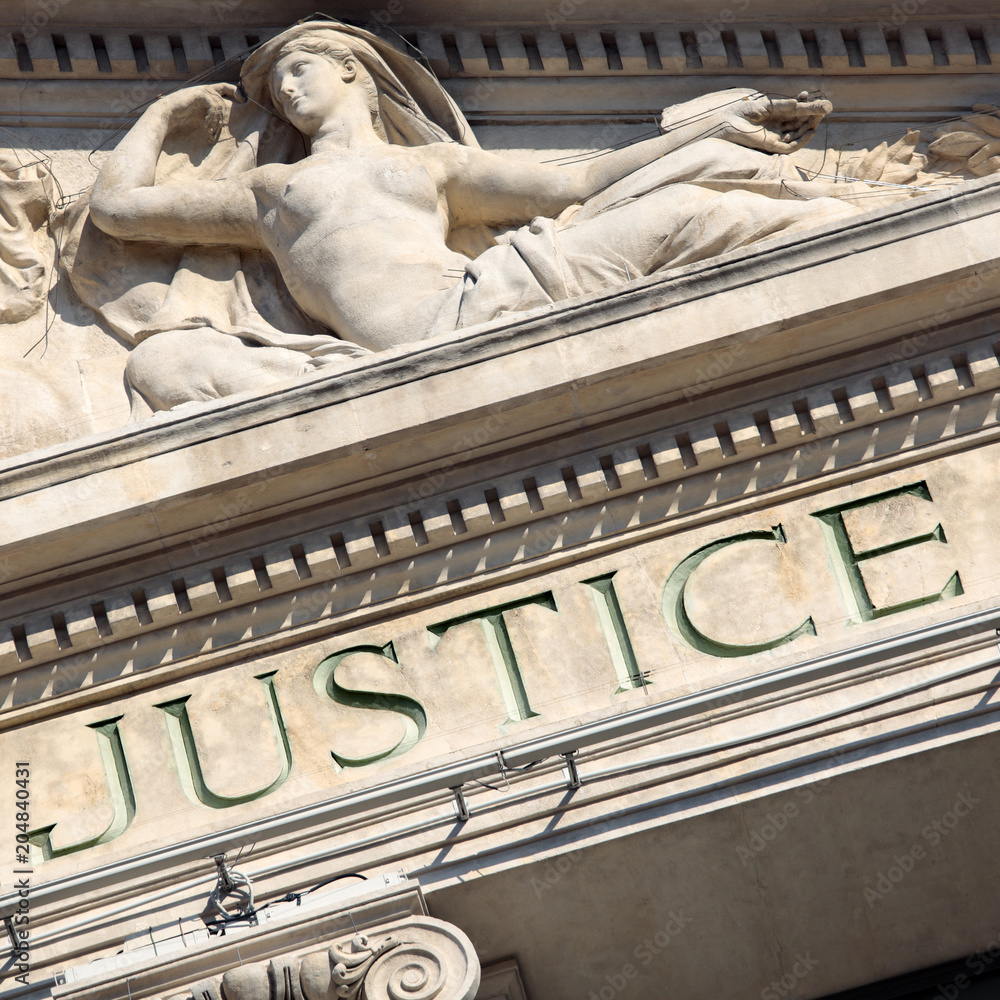 Poster Justice sign Courthouse court building square format photo ...