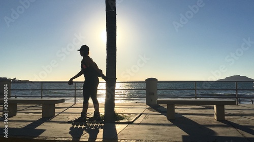 Patinaje en atardecer