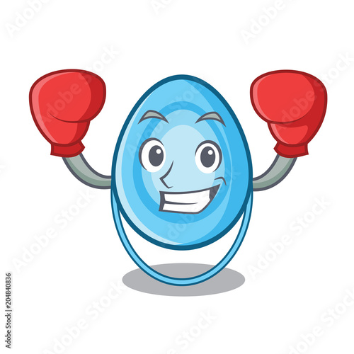 Boxing oxygen mask character cartoon