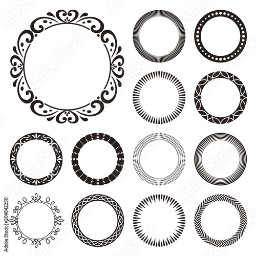 飾り系セット／Various Set of Circle Border design