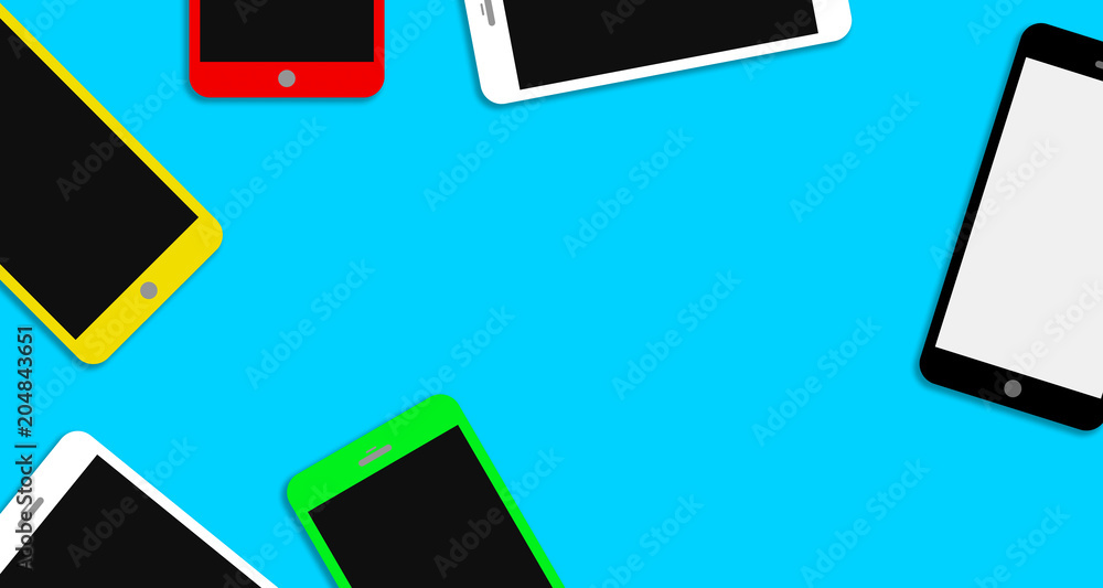 Banner of phones with copy space Banner of phones with copy space