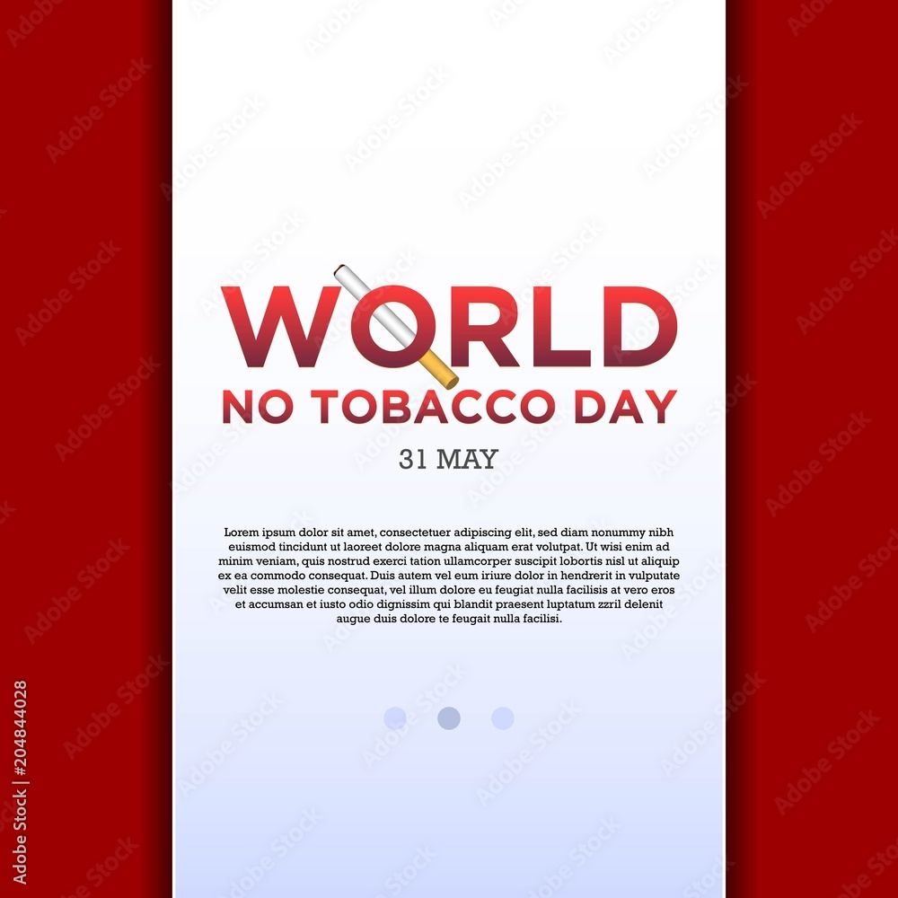 Fototapeta premium World No Tobacco Day illustration for Concept Stop Smoking and lung disease