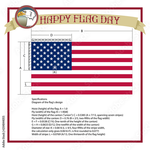 Happy Flag Day background template. Flag day banner or badge.Creative illustration,poster or banner of happy Flag Day photo