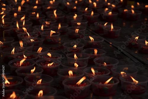 Buddha prayer candle light and peace