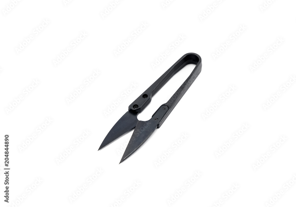 Black scissors isolated on white background, with clipping path Black scissors isolated on white background, with clipping path