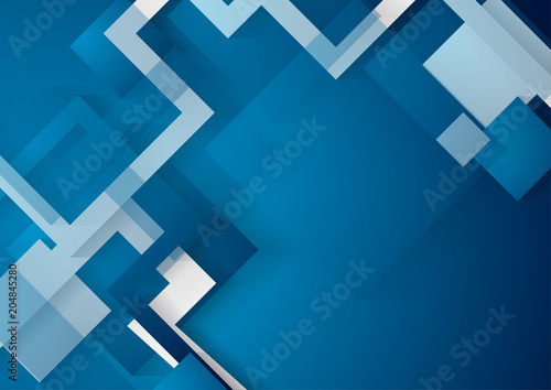 Blue abstract geometric vector background