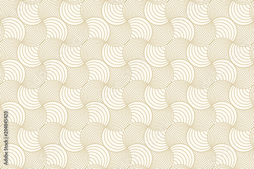 Pattern circle seamless abstract background gold color and line. Geometric line vector.
