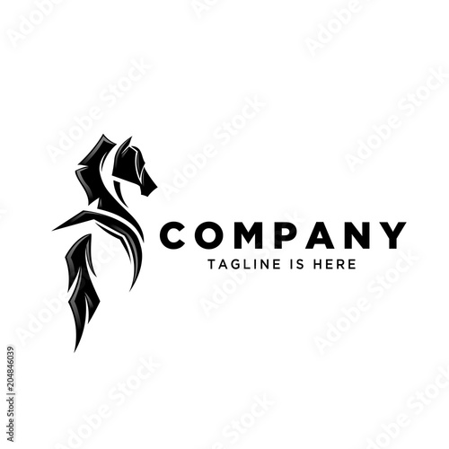 horse back, ass view back side horse logo