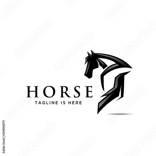 horse back, ass view back side horse logo