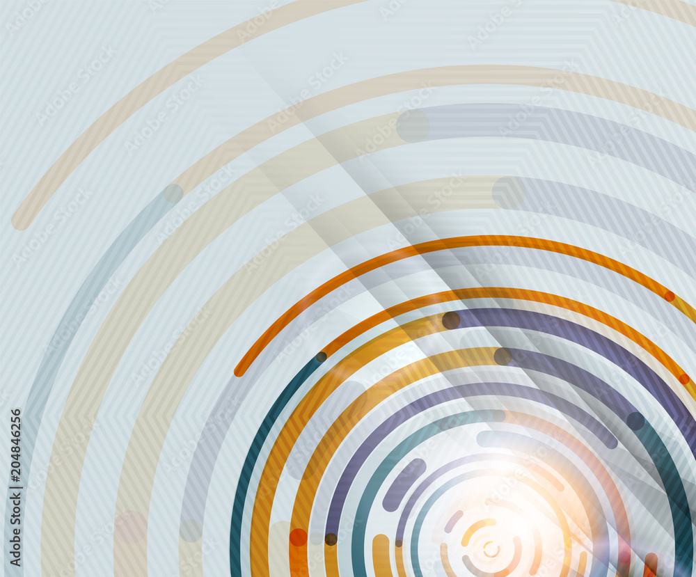 Obraz premium Circular lines, circles, geometric abstract background