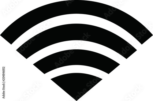 Black Signal icon of radio wave status 4