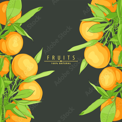Ripe fresh oranges
