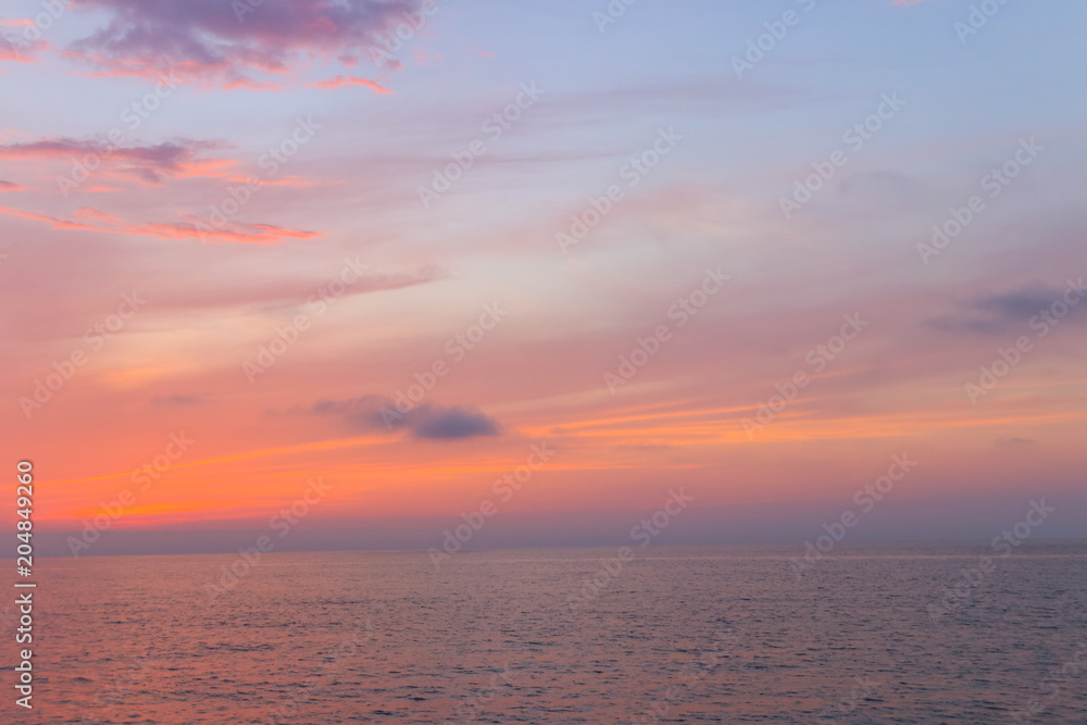 Beautiful sunset over the Black sea