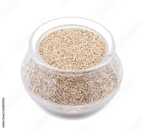 Natural Sesame Seeds Also Know as Til in India isolated on White Background