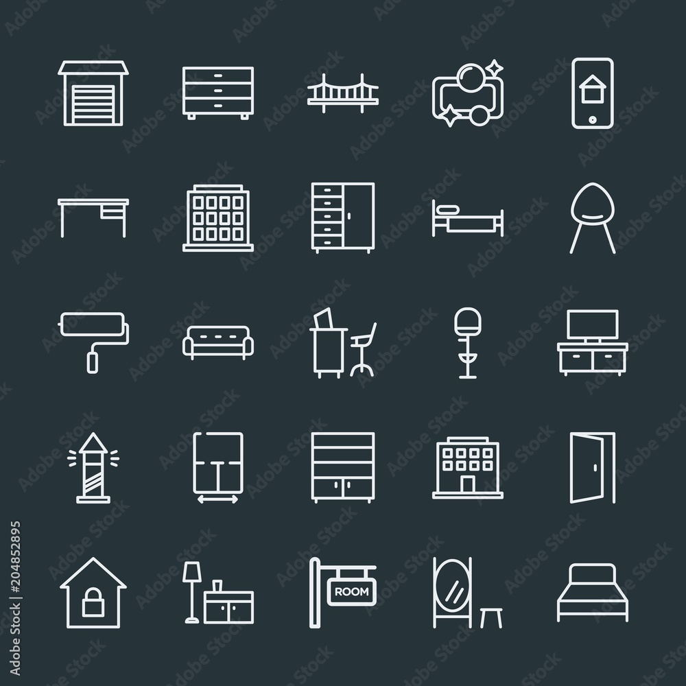 Modern Simple Set of buildings, furniture, housekeeping Vector outline Icons. Contains such Icons as open, furniture, background, road and more on dark background. Fully Editable. Pixel Perfect. Modern Simple Set of buildings, furniture, housekeeping Vector outline Icons. Contains such Icons as open, furniture, background, road and more on dark background. Fully Editable. Pixel Perfect.
