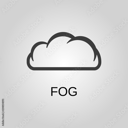 Fog icon. Fog symbol. Flat design. Stock - Vector illustration