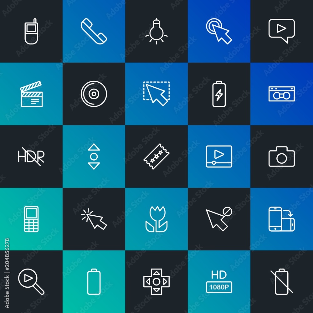 Modern Simple Set of mobile, video, photos, cursors Vector outline Icons. Contains such Icons as vertical, telephone, scroll and more on dark and gradient background. Fully Editable. Pixel Perfect. Modern Simple Set of mobile, video, photos, cursors Vector outline Icons. Contains such Icons as vertical, telephone, scroll and more on dark and gradient background. Fully Editable. Pixel Perfect.