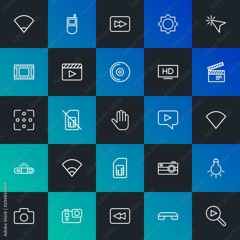 Modern Simple Set of mobile, video, photos, cursors Vector outline Icons. Contains such Icons as internet, telephone, white and more on dark and gradient background. Fully Editable. Pixel Perfect. Modern Simple Set of mobile, video, photos, cursors Vector outline Icons. Contains such Icons as internet, telephone, white and more on dark and gradient background. Fully Editable. Pixel Perfect.