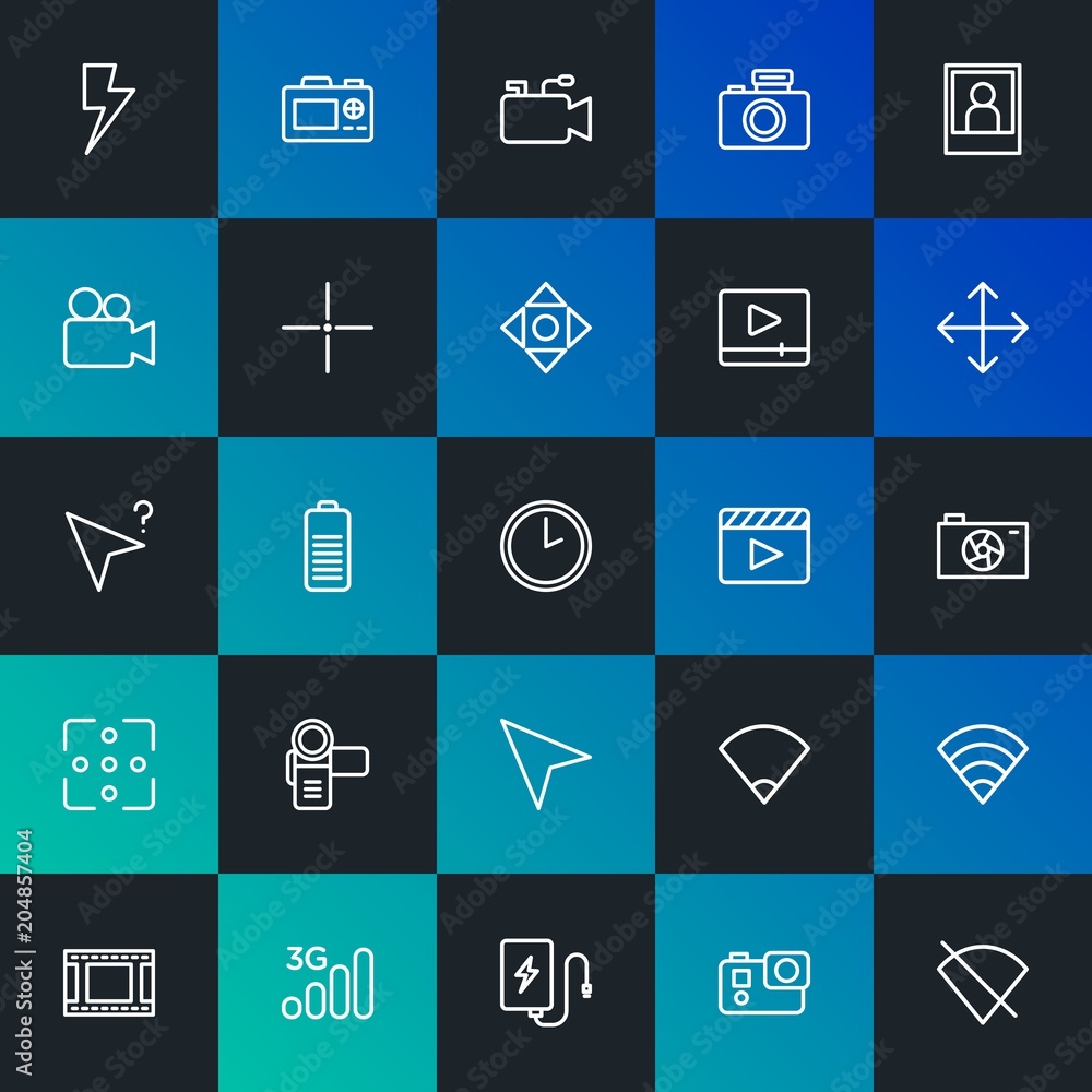 Modern Simple Set of mobile, video, photos, cursors Vector outline Icons. Contains such Icons as mobile, technology, web and more on dark and gradient background. Fully Editable. Pixel Perfect. Modern Simple Set of mobile, video, photos, cursors Vector outline Icons. Contains such Icons as mobile, technology, web and more on dark and gradient background. Fully Editable. Pixel Perfect.