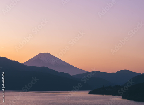 Mount Fuji after sunset