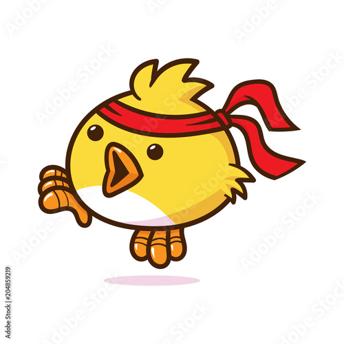 Cartoon Karate Bird