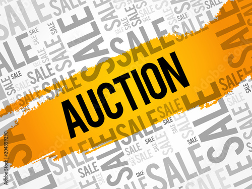 AUCTION word cloud collage, business concept background