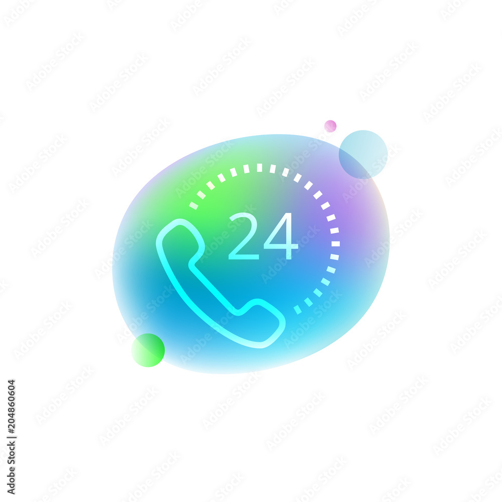 Around the clock neon icon Around the clock neon icon