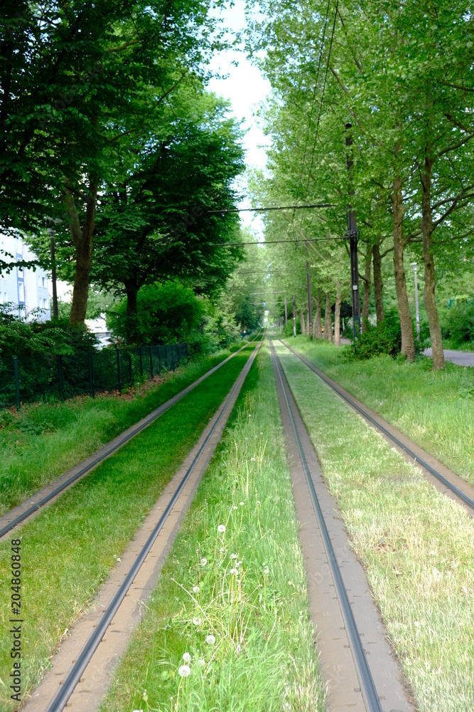 Fototapeta premium street train berlin