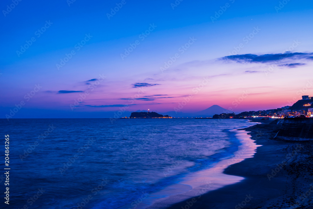 七里ヶ浜の夕景