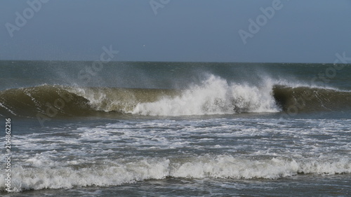 Wellen am Strand von Borkum