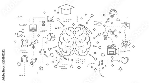 Human brain animation.