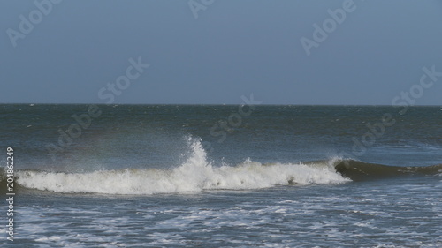 Wellen am Strand von Borkum