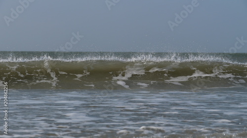 Wellen am Strand von Borkum