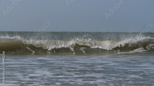 Wellen am Strand von Borkum