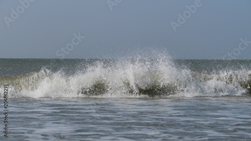 Wellen am Strand von Borkum