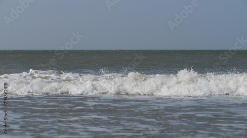Wellen am Strand von Borkum