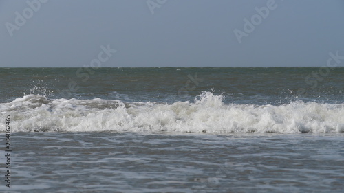Wellen am Strand von Borkum