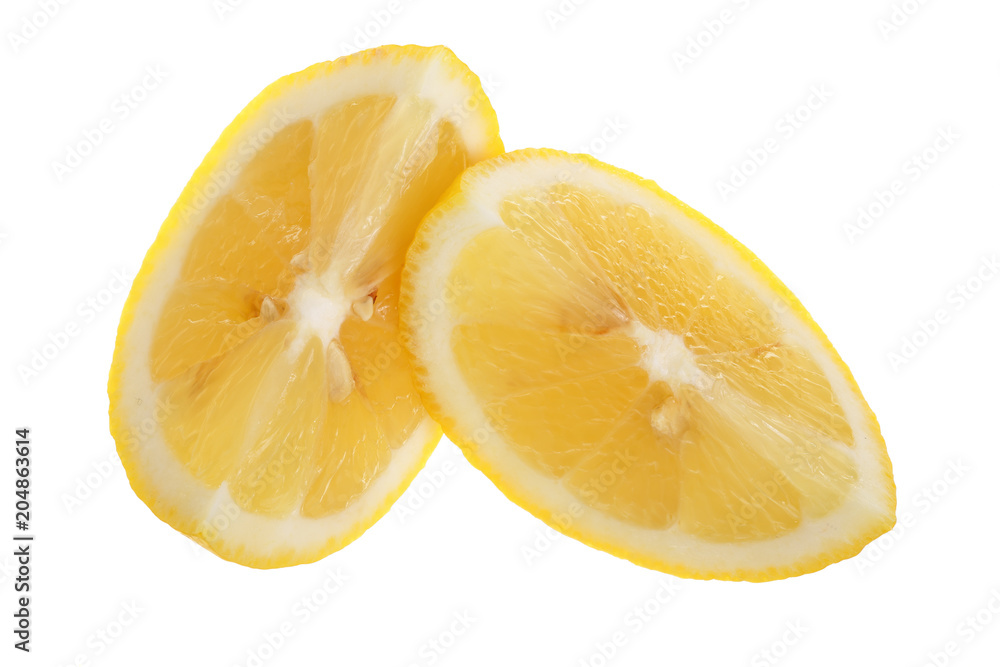 lemon slice isolated on white background closeup lemon slice isolated on white background closeup