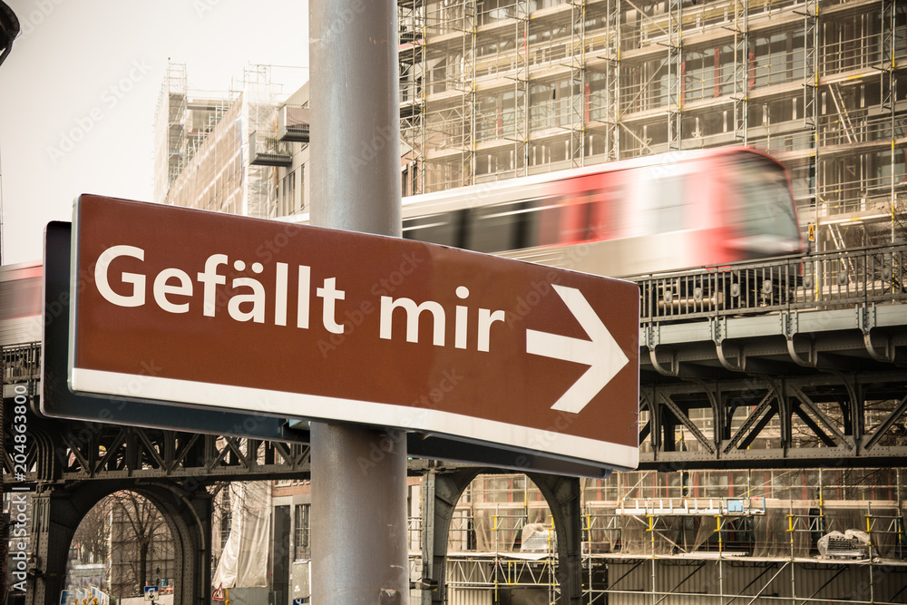 Obraz premium Schild 302 - Gefällt mir