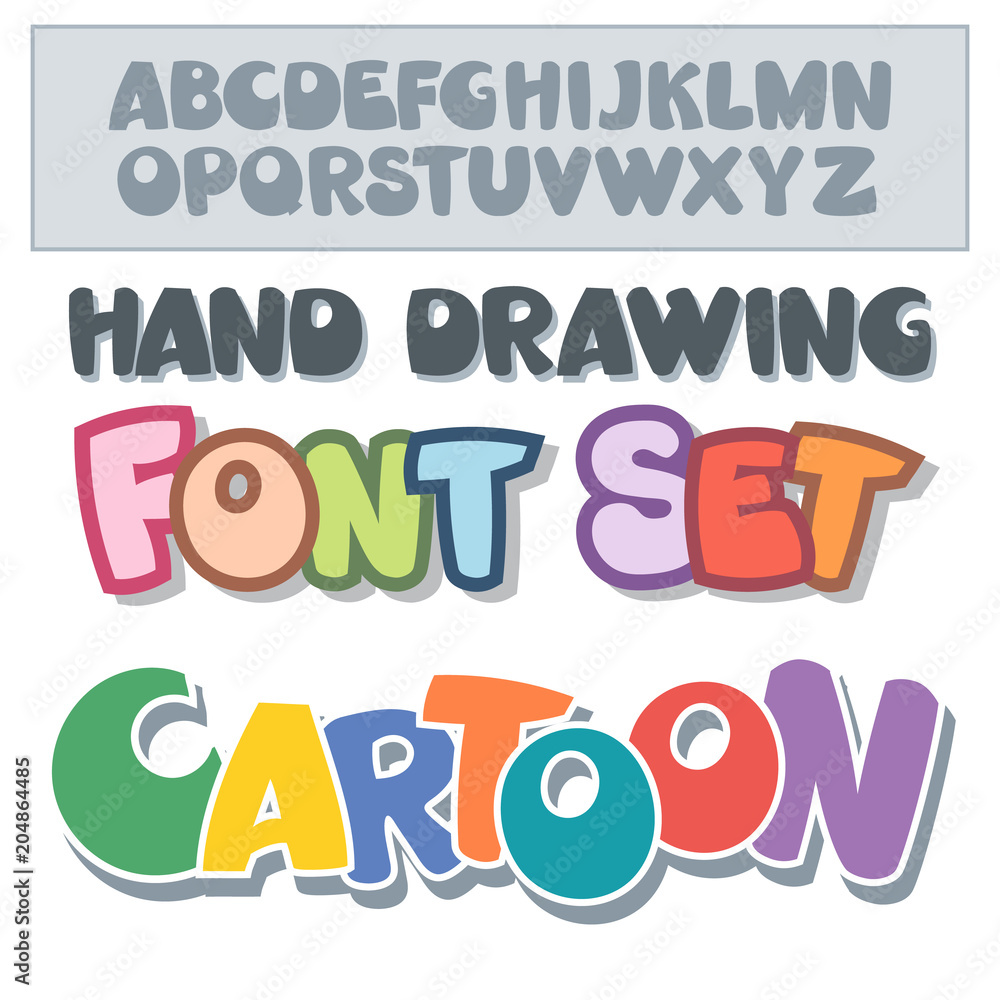 Crtoon font set