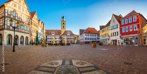 Beautiful scenic view of the old town in Bad Mergentheim - part of the Romantic Road, Bavaria, Germany photo